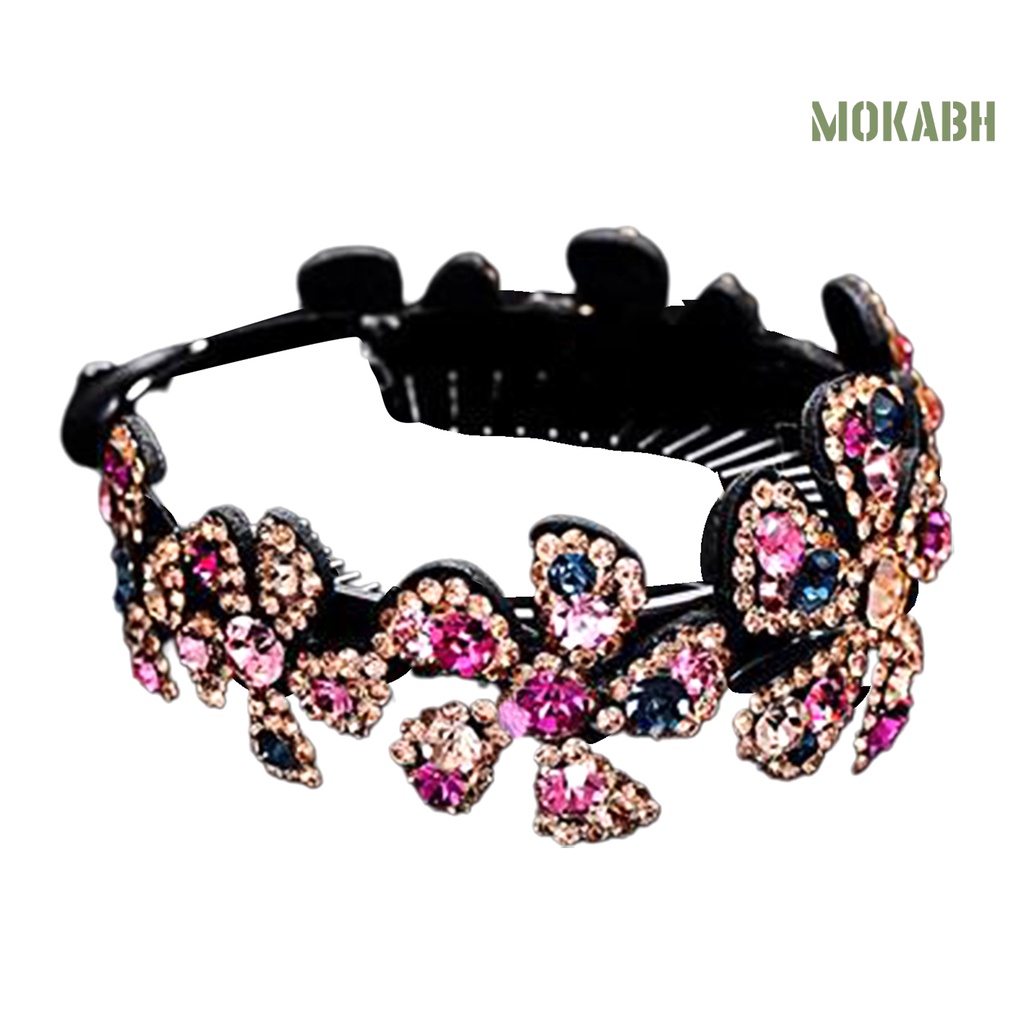 Kẹp Tóc Đính Đá Trọng Lượng Nhẹ Tạo Kiểu Tóc Đuôi Ngựa Thời Trang