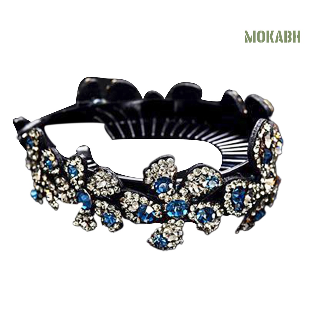 Kẹp Tóc Đính Đá Trọng Lượng Nhẹ Tạo Kiểu Tóc Đuôi Ngựa Thời Trang