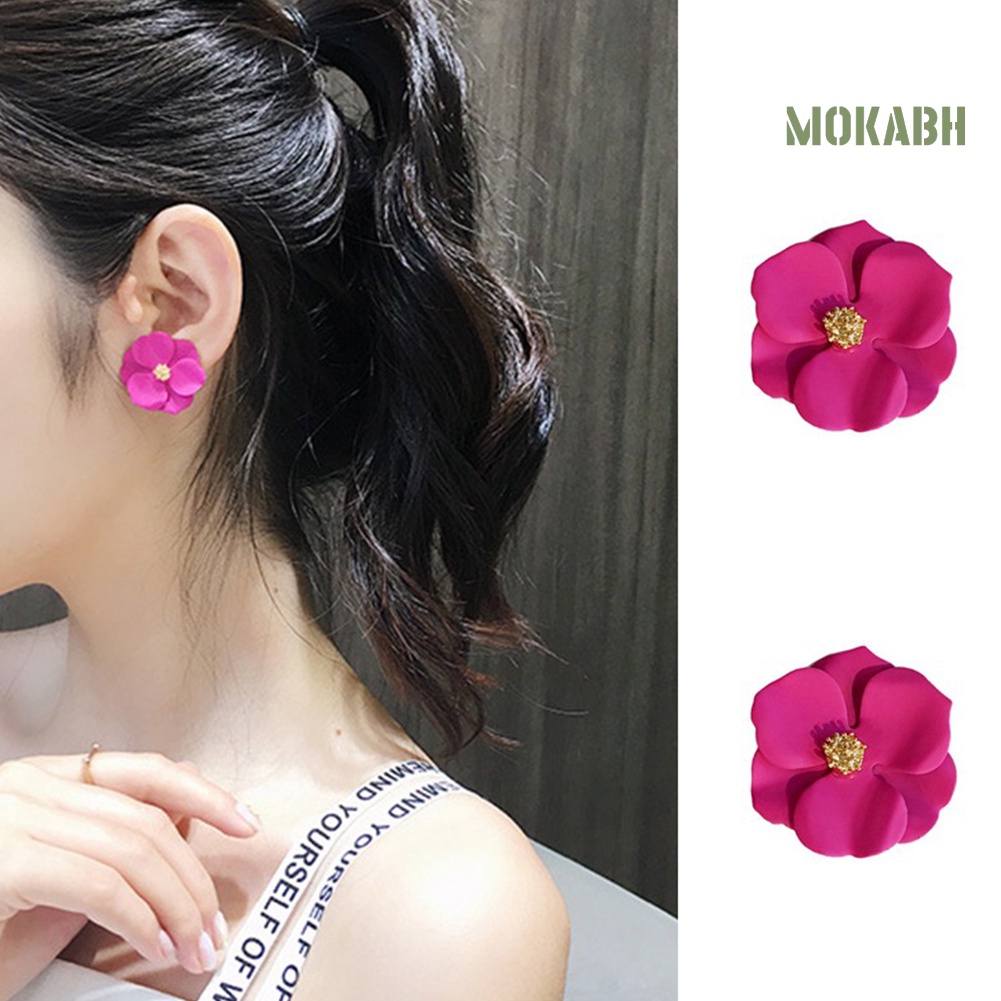 Bông Tai Hình Hoa Nhiều Màu Thời Trang Đi Biển Mùa Hè Cho Nữ