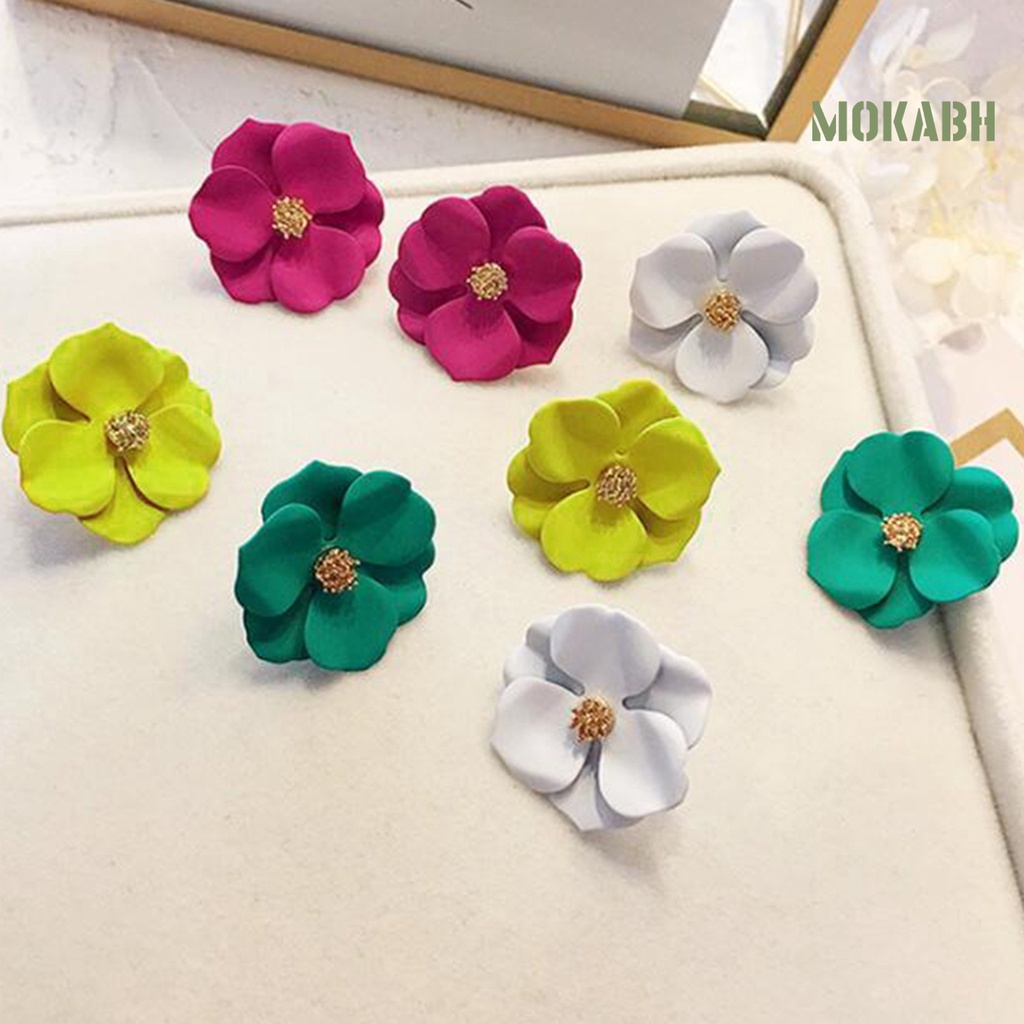 Bông Tai Hình Hoa Nhiều Màu Thời Trang Đi Biển Mùa Hè Cho Nữ