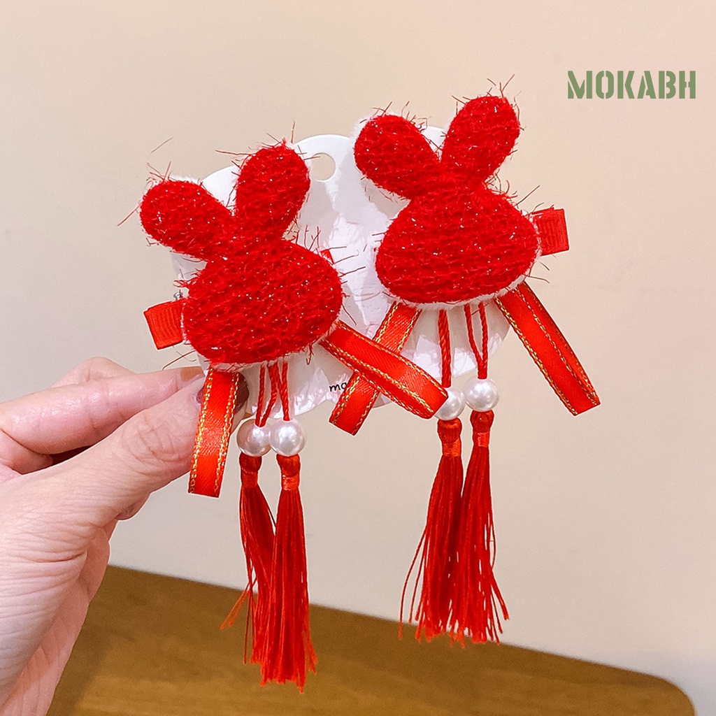 1 Cặp Kẹp Tóc Hình Bướm Dễ Thương Cho Bé Gái Dịp Năm Mới