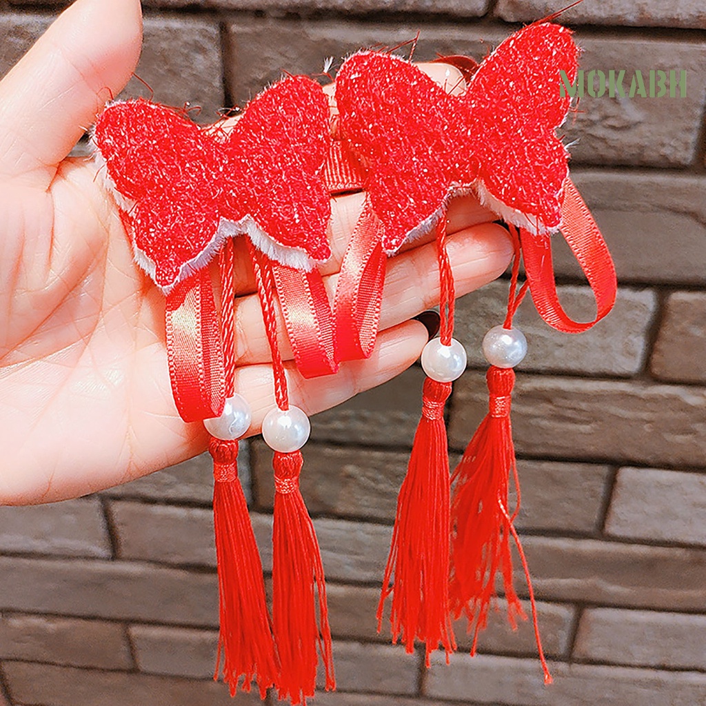 1 Cặp Kẹp Tóc Hình Bướm Dễ Thương Cho Bé Gái Dịp Năm Mới