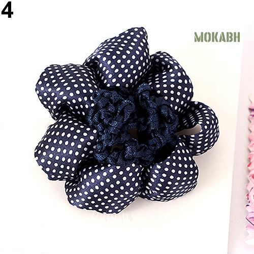 Dây Cột Tóc Lưới Chấm Bi Lấp Lánh Thời Trang Cho Nữ