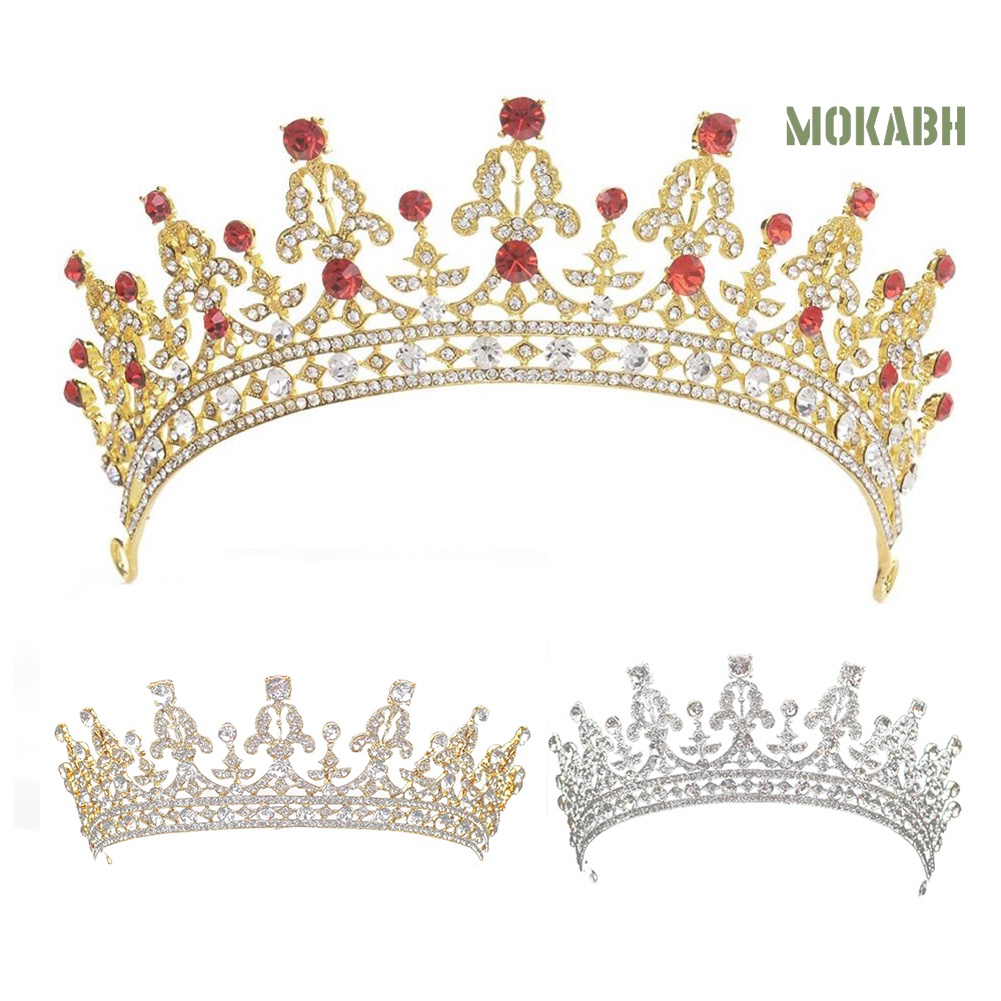 Vương Miện Cài Tóc Đính Đá Lấp Lánh Sang Trọng Cho Cô Dâu