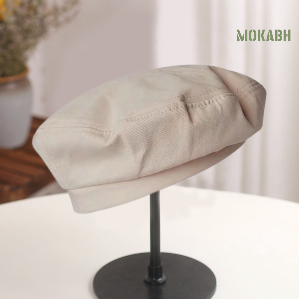 [mokabh] Mũ Beret Phẳng Nghệ Thuật Có Thể Giặt Được Cho Nữ Sinh
