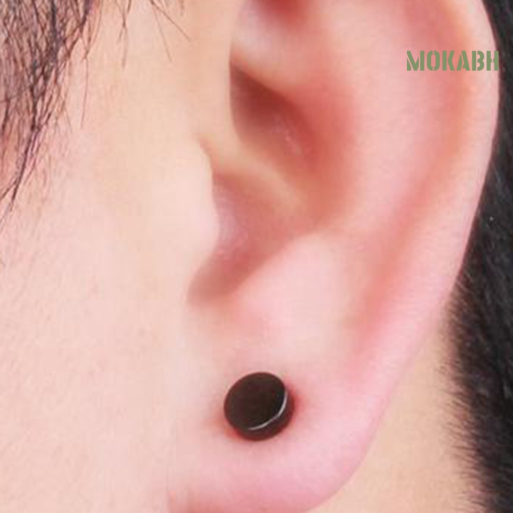 1 Đôi Bông Tai Mạ Điện Hình Quả Tạ Đơn Giản Thời Trang