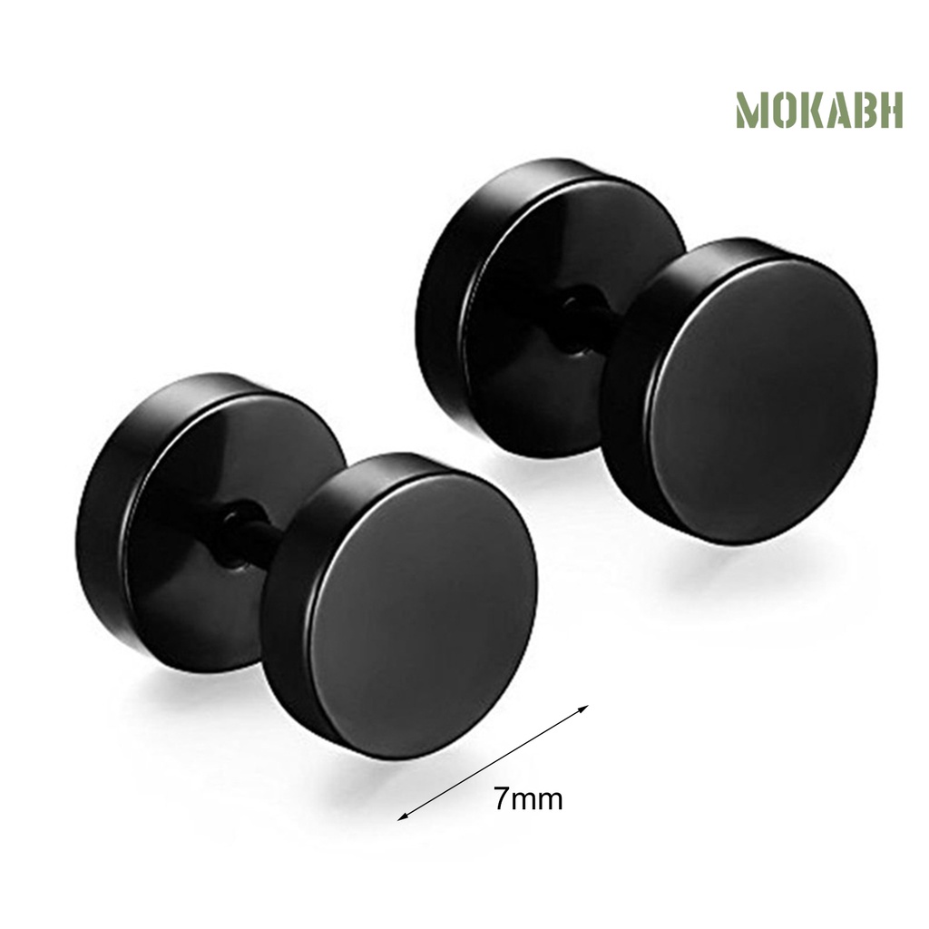 1 Đôi Bông Tai Mạ Điện Hình Quả Tạ Đơn Giản Thời Trang