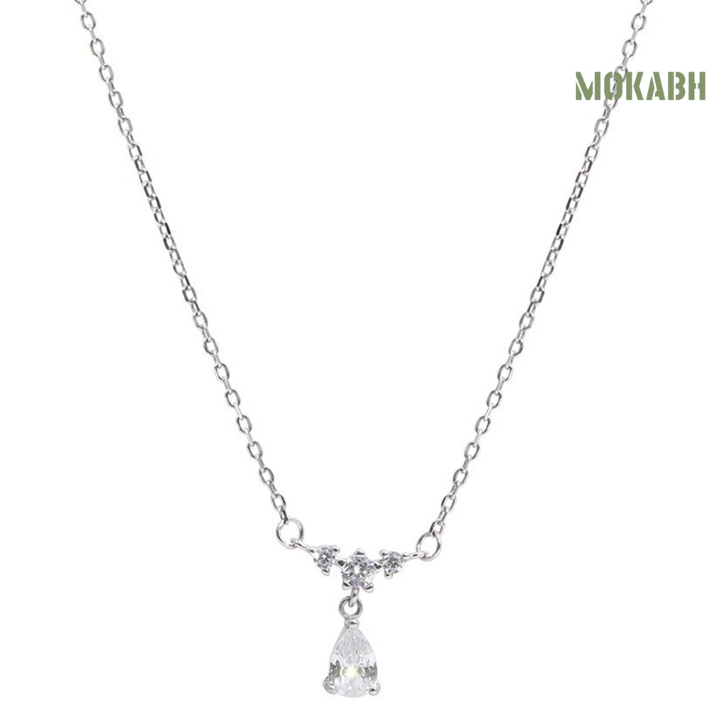 [mokabh] Mặt Dây Chuyền Hình Giọt Nước Lên Màu Nhanh Cho Cô Dâu