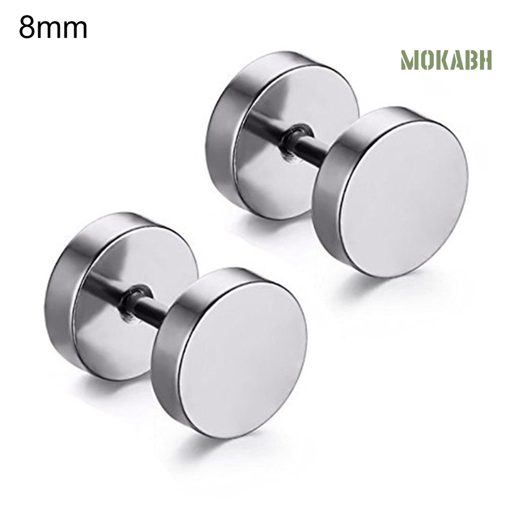 1 Đôi Bông Tai Mạ Điện Hình Quả Tạ Đơn Giản Thời Trang