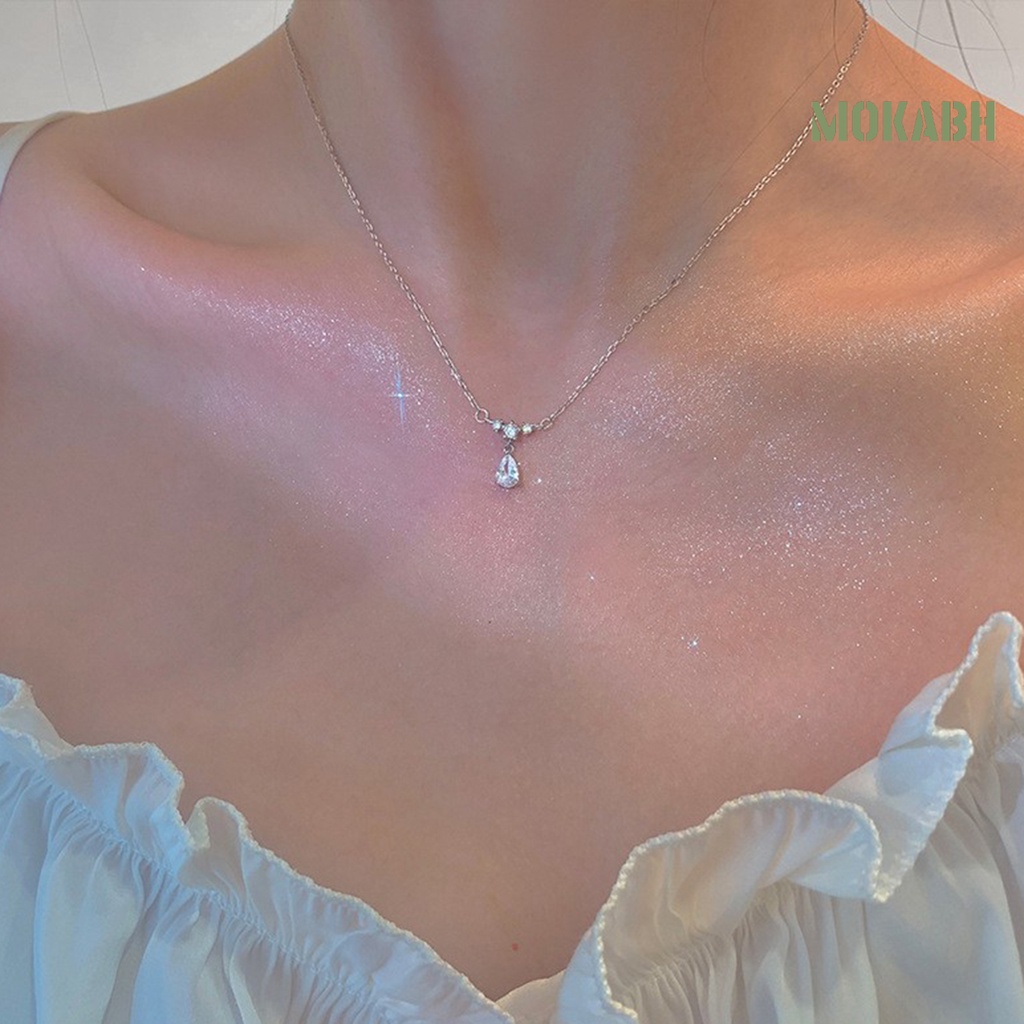 [mokabh] Mặt Dây Chuyền Hình Giọt Nước Lên Màu Nhanh Cho Cô Dâu