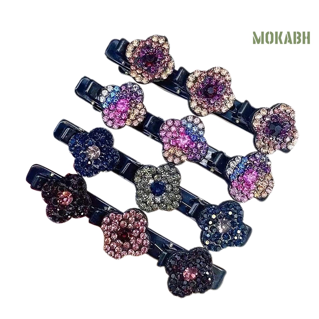 Bộ 4 Kẹp Tóc Mỏ Vịt Đính Đá Lấp Lánh