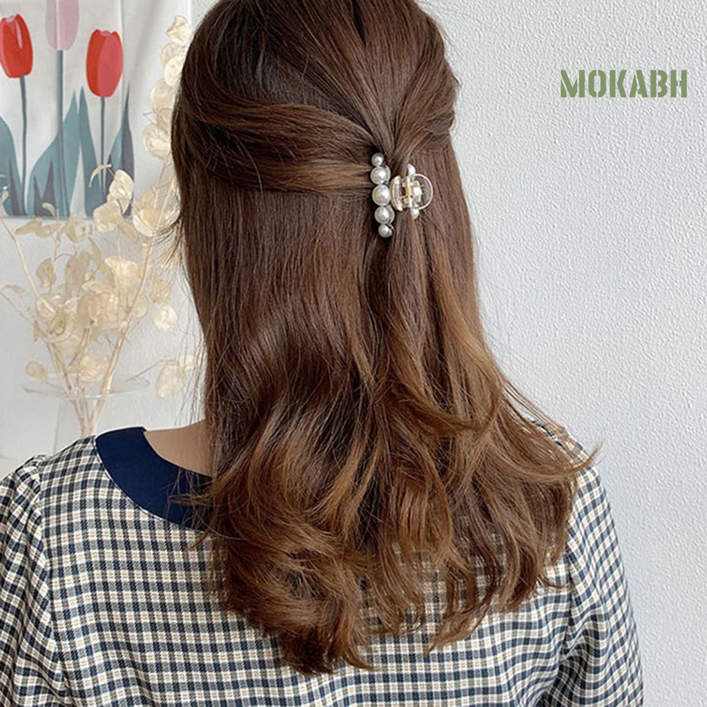 Kẹp Tóc Càng Cua Đính Ngọc Trai Nhân Tạo Thời Trang Cho Nữ