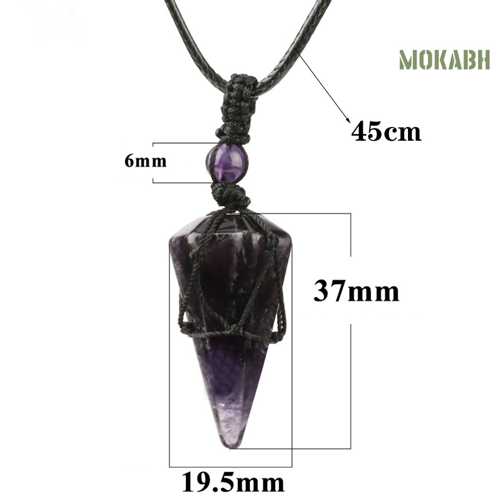 [mokabh] Vòng cổ Mặt Đá Tự Nhiên Hình Nón Chắc Chắn Cho Tiệc Cưới