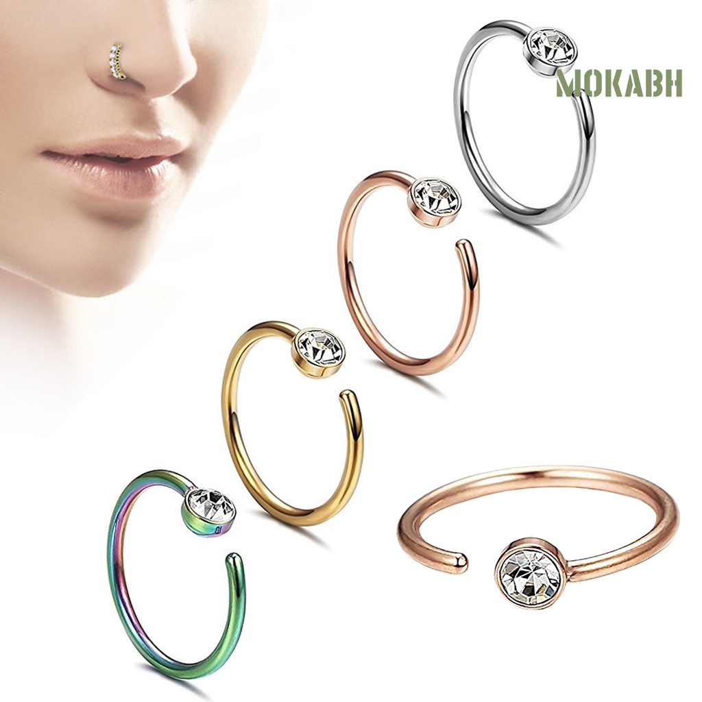 Khuyên Mũi Tròn Bằng Kim Loại Trang Trí Tinh Tế