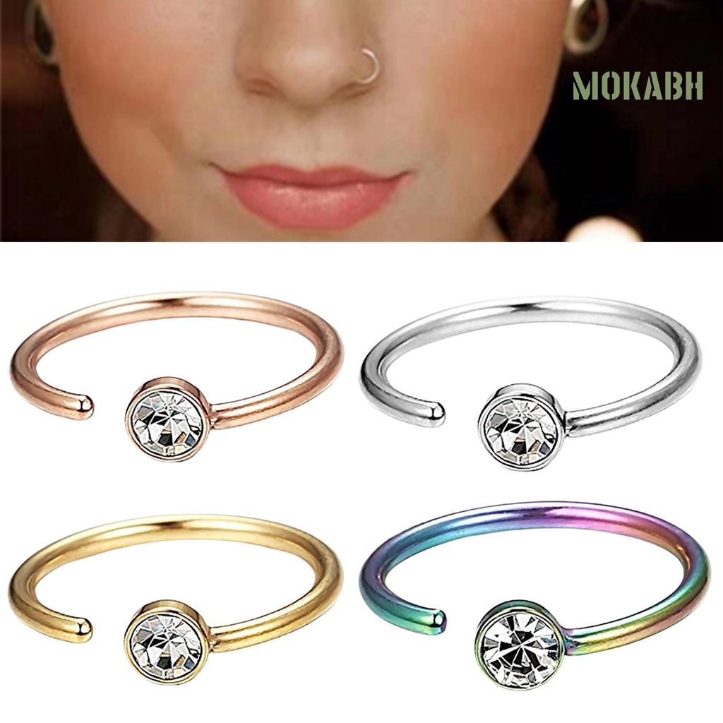 Khuyên Mũi Tròn Bằng Kim Loại Trang Trí Tinh Tế