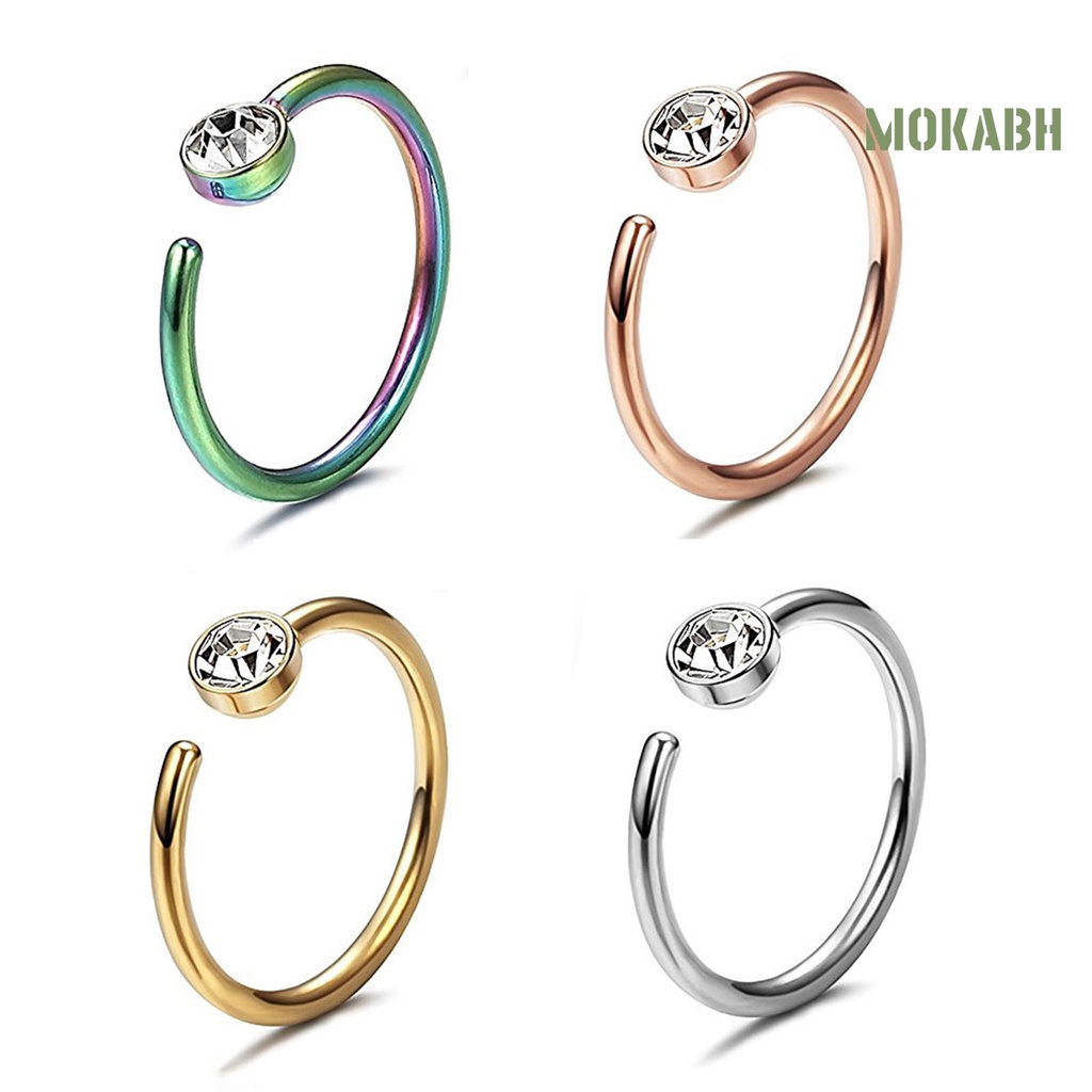 Khuyên Mũi Tròn Bằng Kim Loại Trang Trí Tinh Tế