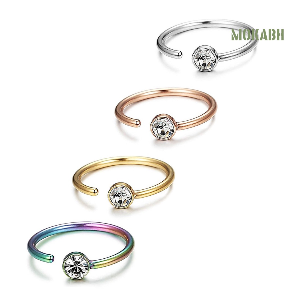 Khuyên Mũi Tròn Bằng Kim Loại Trang Trí Tinh Tế