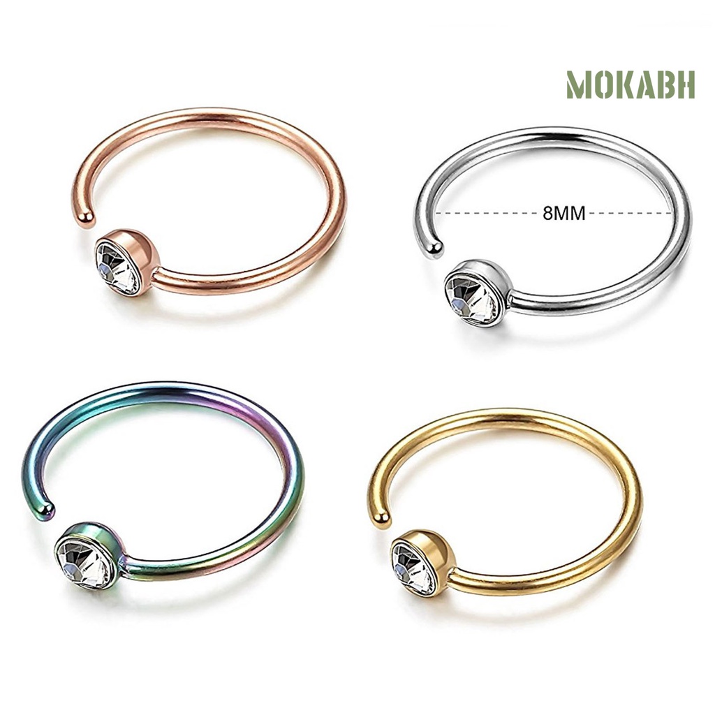 Khuyên Mũi Tròn Bằng Kim Loại Trang Trí Tinh Tế