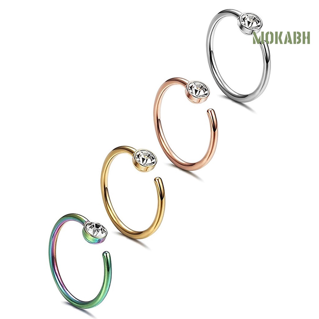 Khuyên Mũi Tròn Bằng Kim Loại Trang Trí Tinh Tế