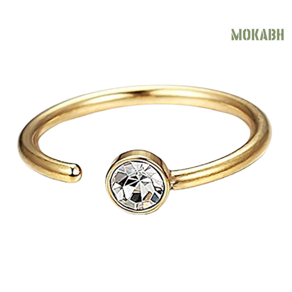 Khuyên Mũi Tròn Bằng Kim Loại Trang Trí Tinh Tế