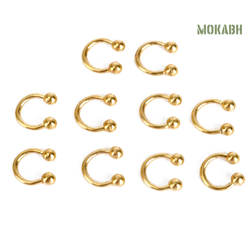 Bộ 10 Khuyên Xỏ Mũi / Môi / Tai / Cơ Thể Bằng Thép Không Gỉ
