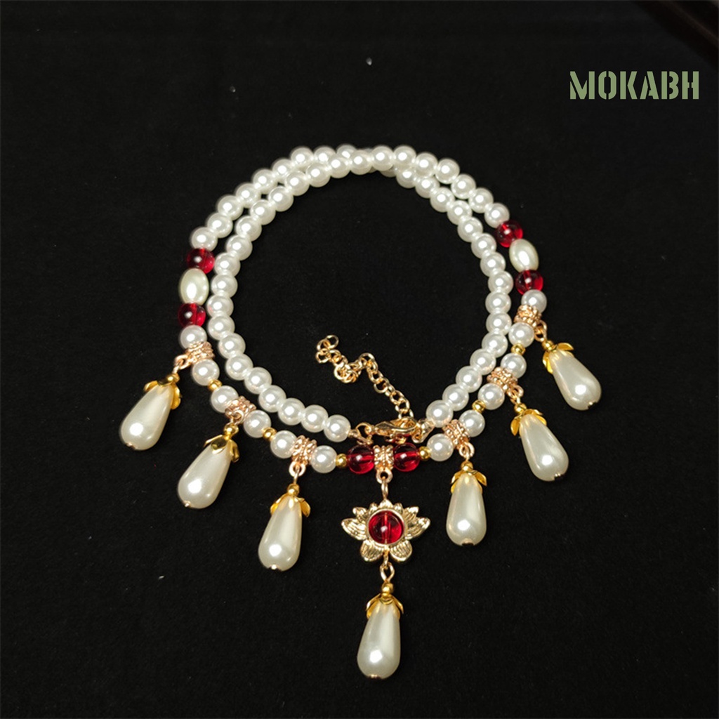 Vòng Cổ Choker Đính Ngọc Trai Nhân Tạo Gọn Nhẹ Thời Trang Cho Nữ