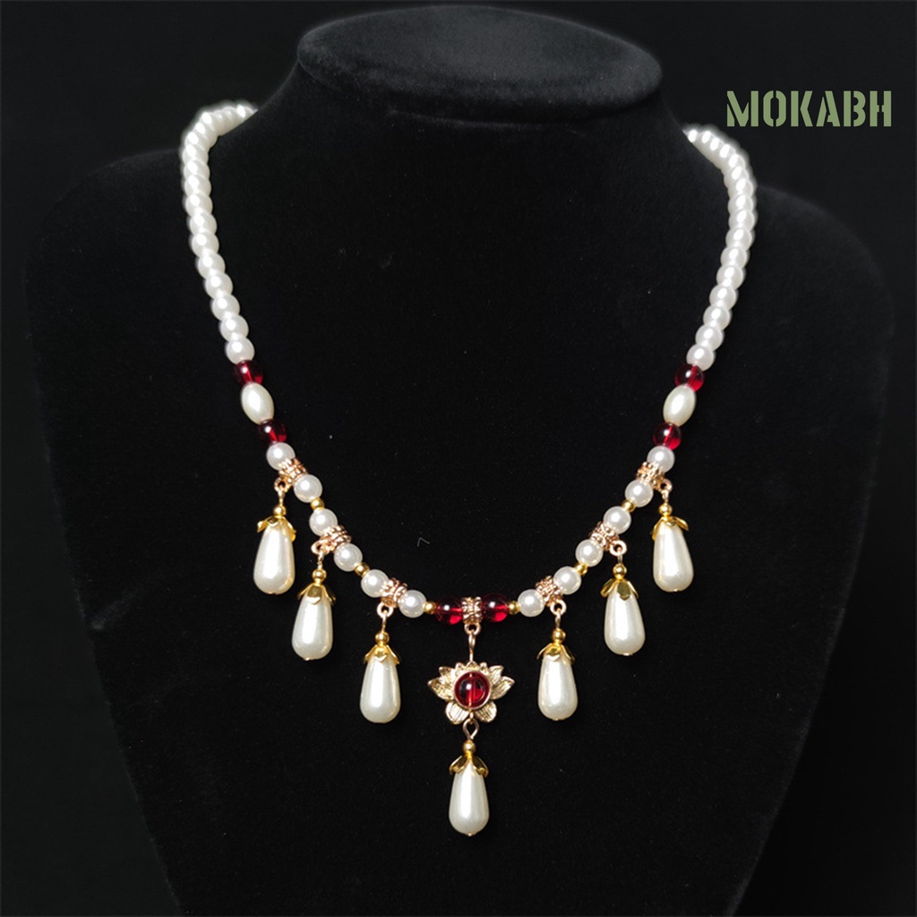 Vòng Cổ Choker Đính Ngọc Trai Nhân Tạo Gọn Nhẹ Thời Trang Cho Nữ