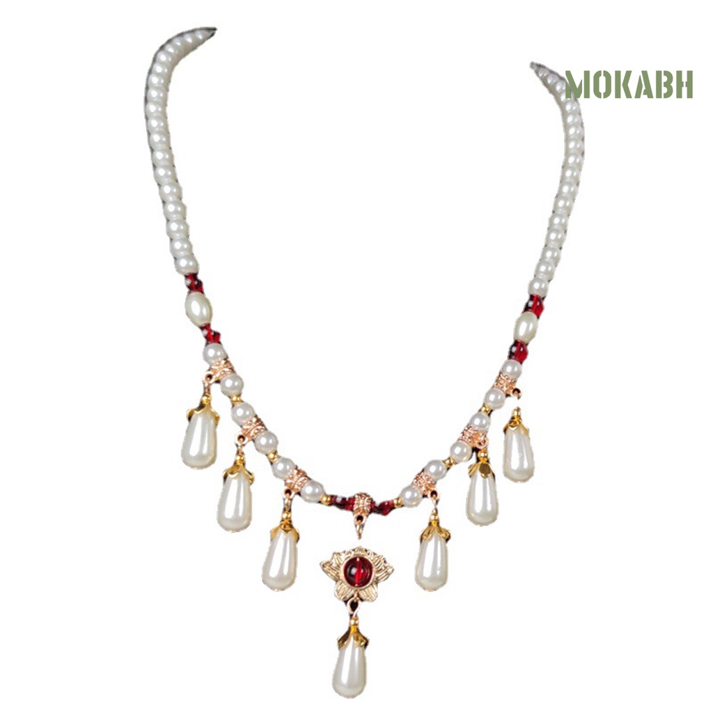 Vòng Cổ Choker Đính Ngọc Trai Nhân Tạo Gọn Nhẹ Thời Trang Cho Nữ