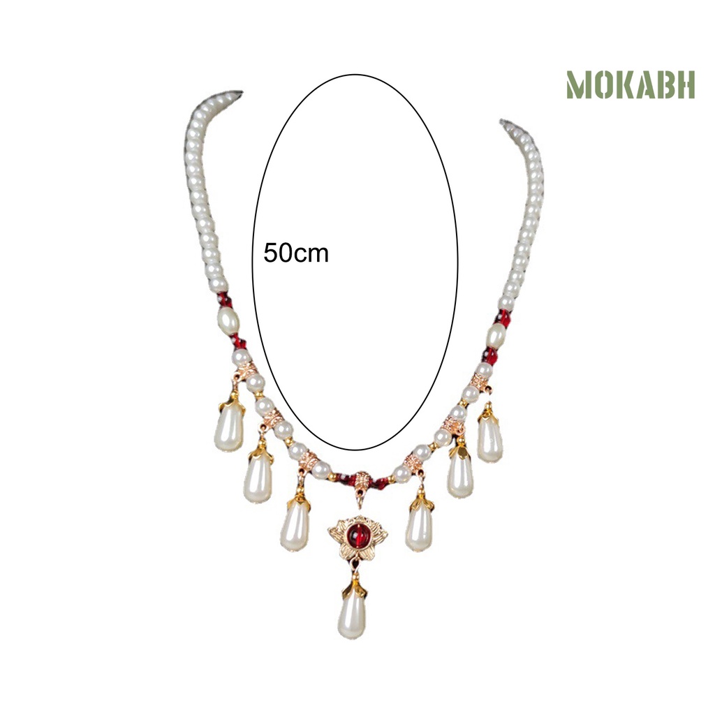 Vòng Cổ Choker Đính Ngọc Trai Nhân Tạo Gọn Nhẹ Thời Trang Cho Nữ