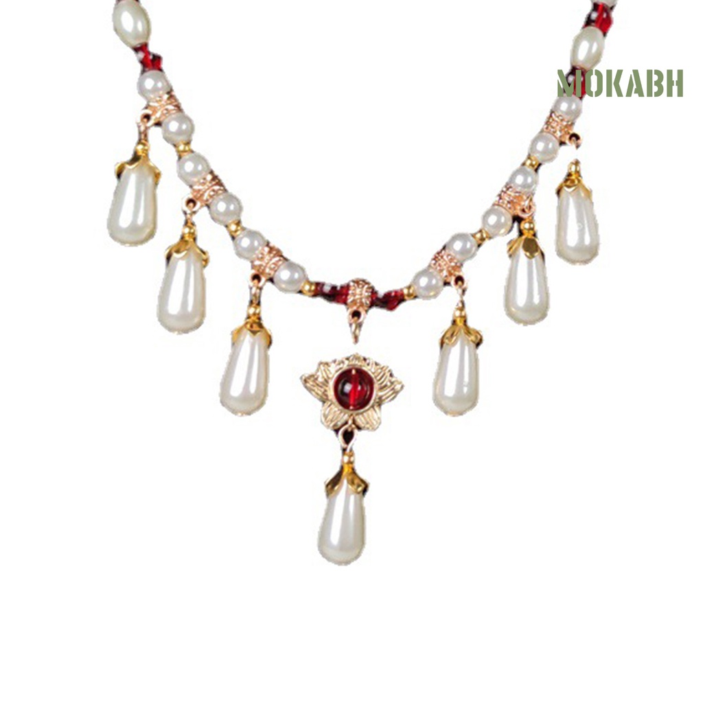 Vòng Cổ Choker Đính Ngọc Trai Nhân Tạo Gọn Nhẹ Thời Trang Cho Nữ