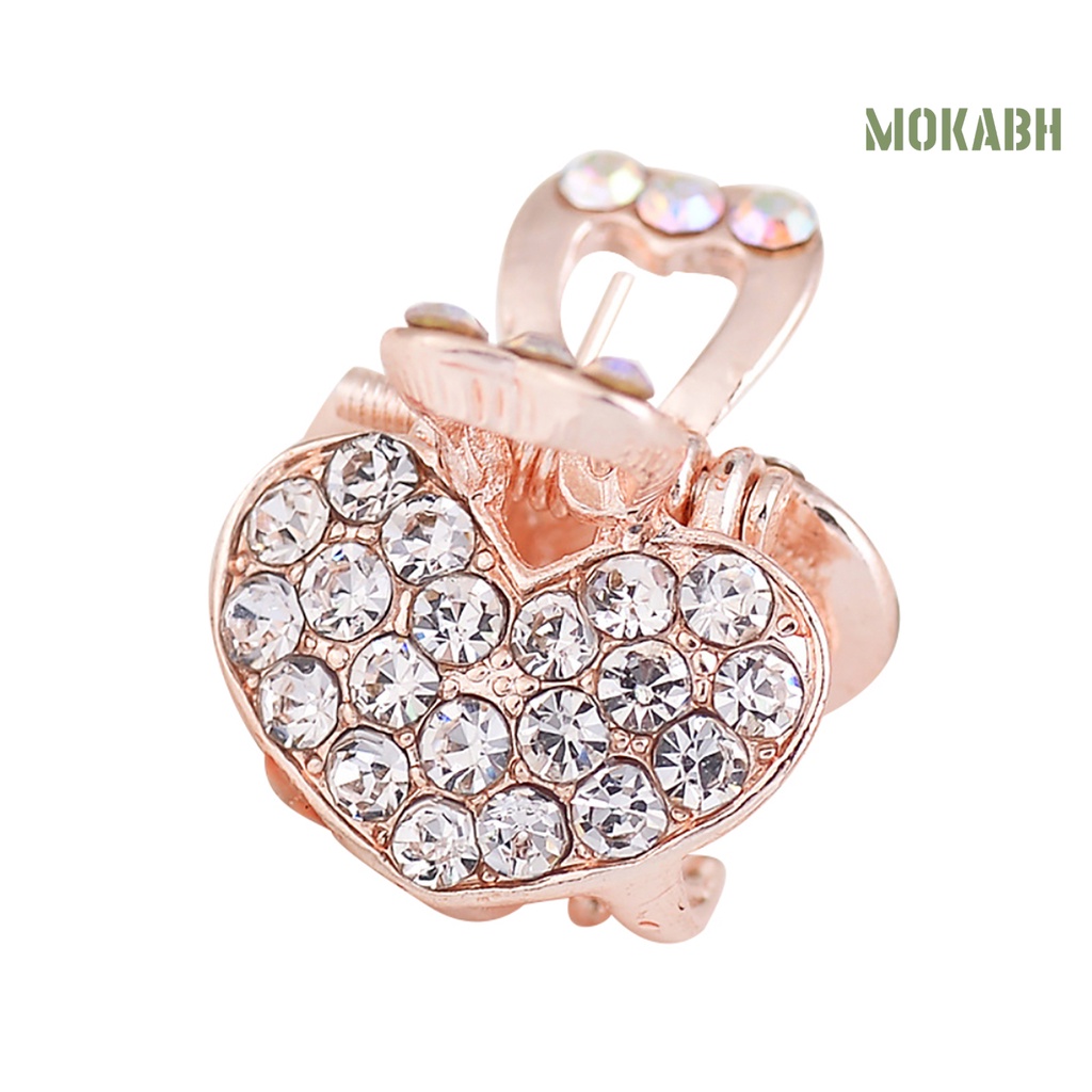 Kẹp Tóc Hình Trái Tim Đính Đá Mini Thời Trang Cho Nữ