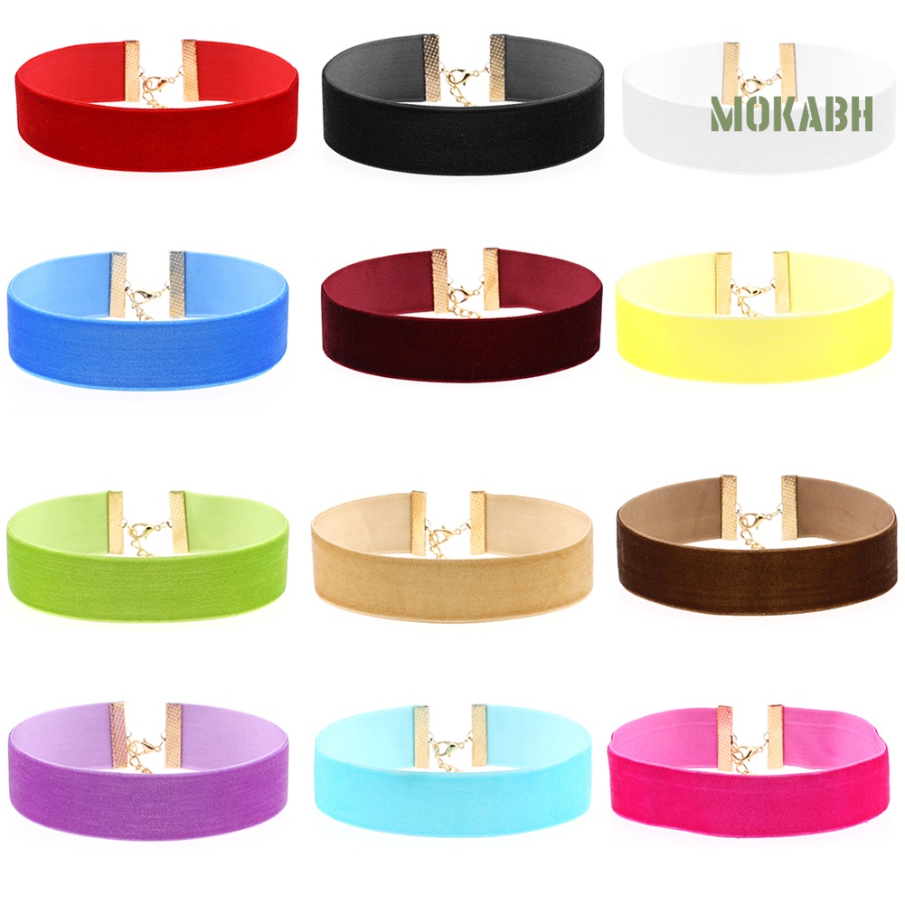 Vòng Cổ Choker Nhung Bản Rộng Mềm Mại Thời Trang Cho Nữ