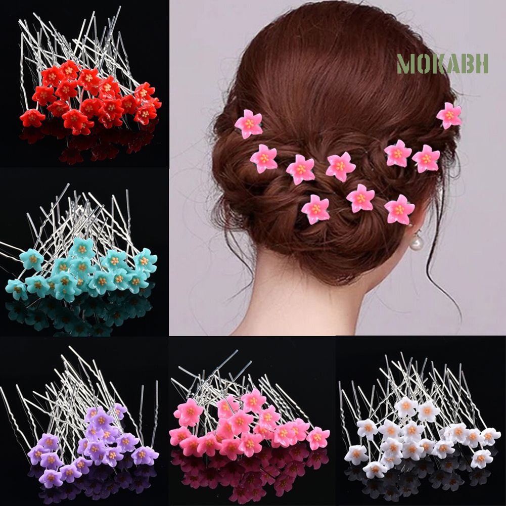 Set 10 Trâm Cài Tóc Hoa Chữ U Thời Trang Cho Cô Dâu