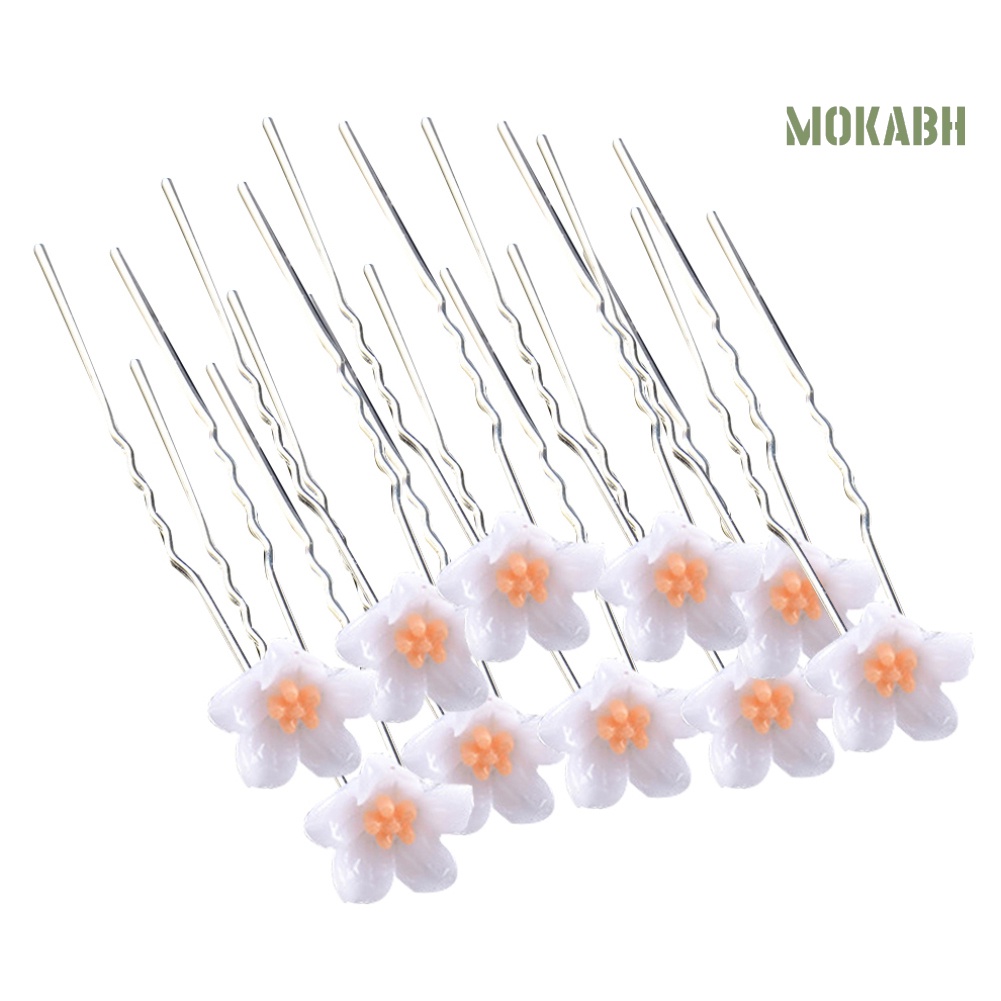 Set 10 Trâm Cài Tóc Hoa Chữ U Thời Trang Cho Cô Dâu