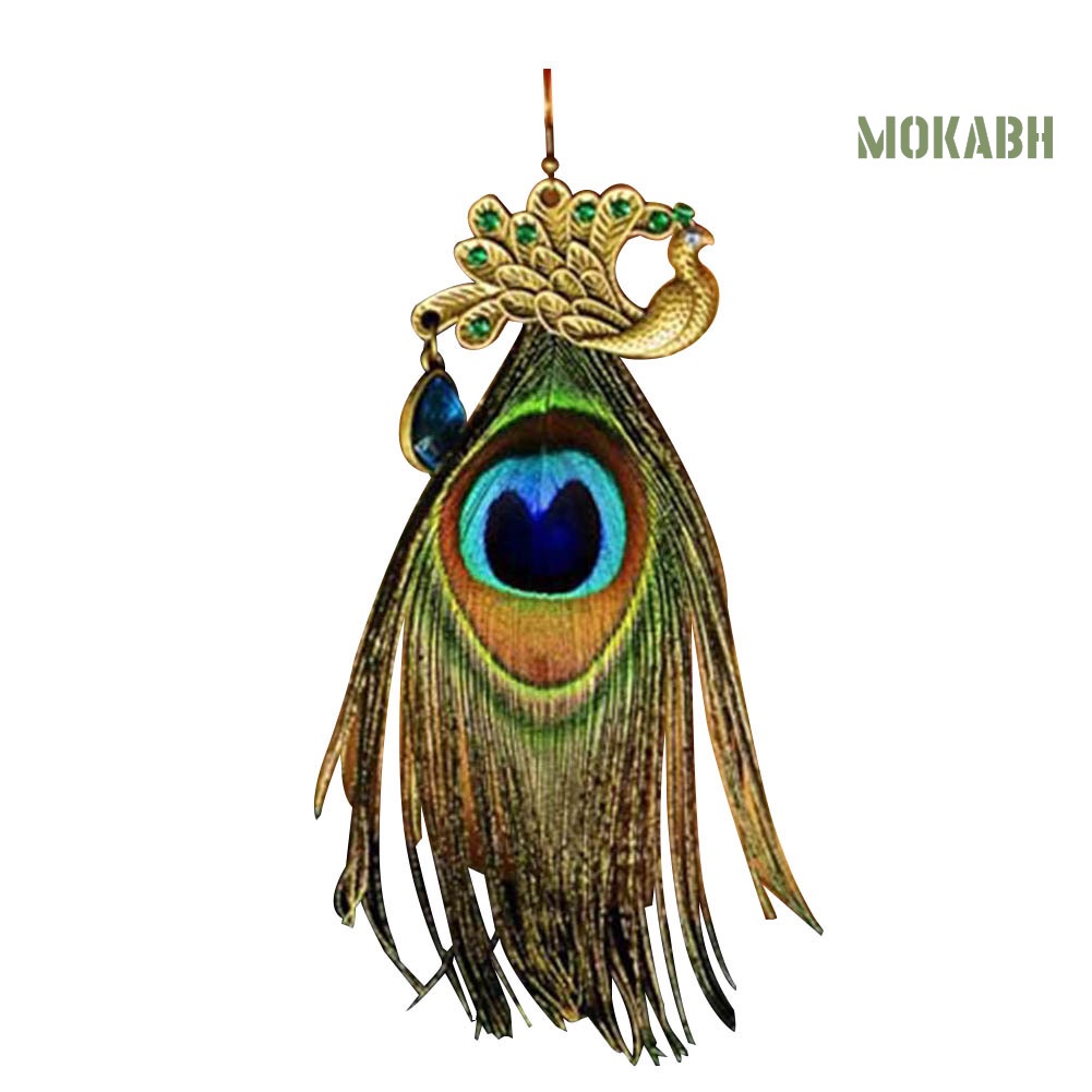 1 Chiếc Bông Tai Móc Hình Lông Công Phong Cách Bohemian Dành Cho Nữ