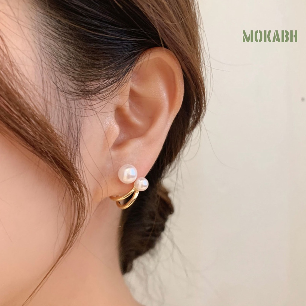 1 Đôi Bông Tai Chống Mài Mòn Bề Mặt Mịn Phong Cách Vintage Dành Cho Cô Dâu