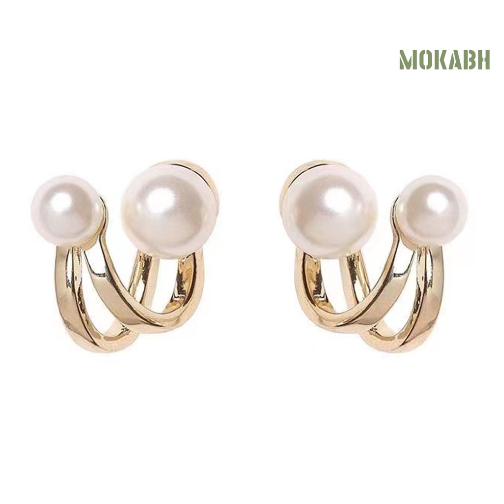 1 Đôi Bông Tai Chống Mài Mòn Bề Mặt Mịn Phong Cách Vintage Dành Cho Cô Dâu