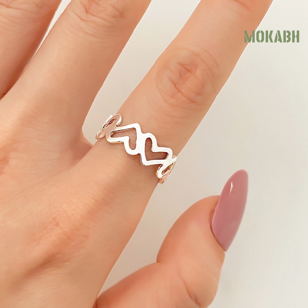 1 Cặp Nhẫn Tròn Màu Trơn Xinh Xắn Dành Cho Nữ