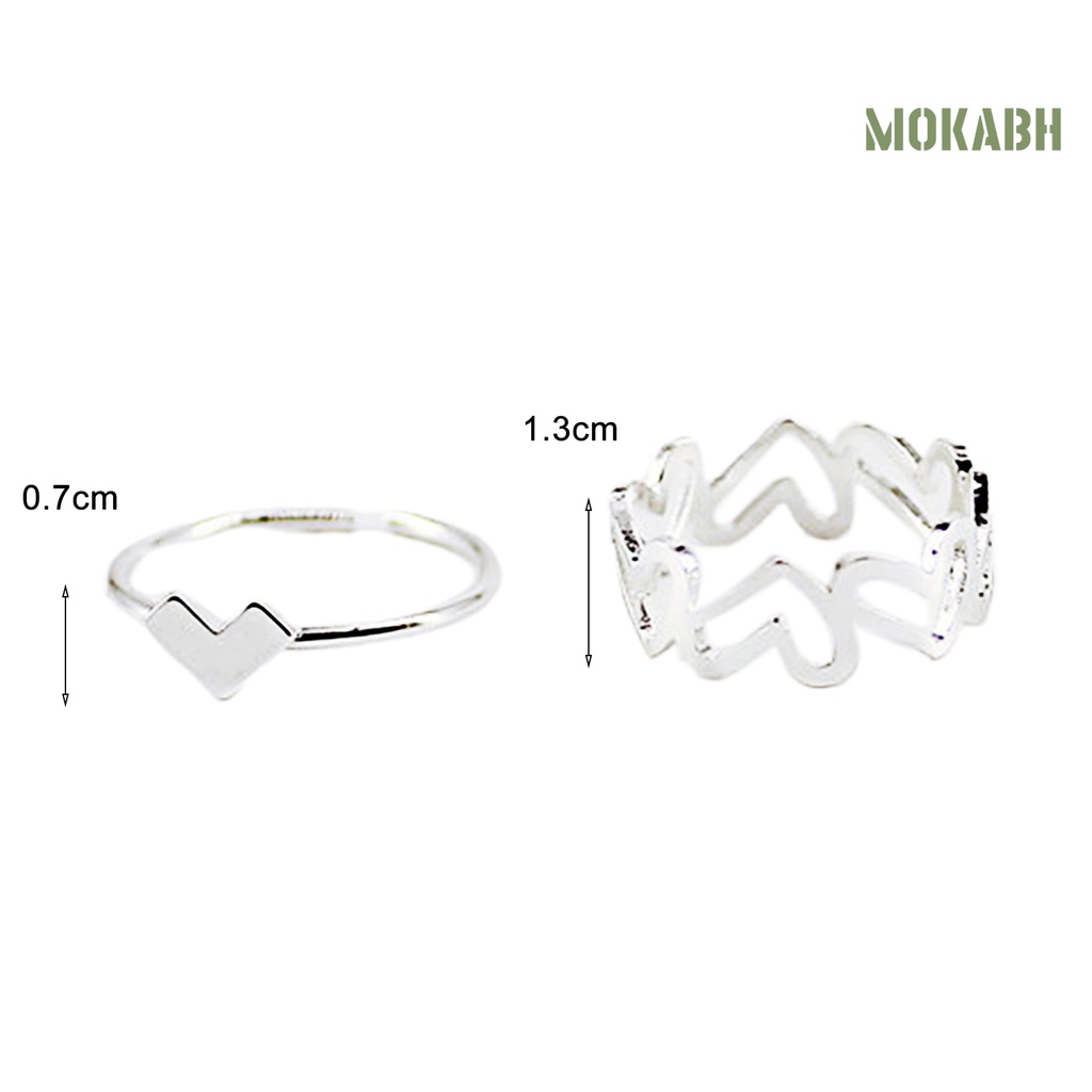 1 Cặp Nhẫn Tròn Màu Trơn Xinh Xắn Dành Cho Nữ