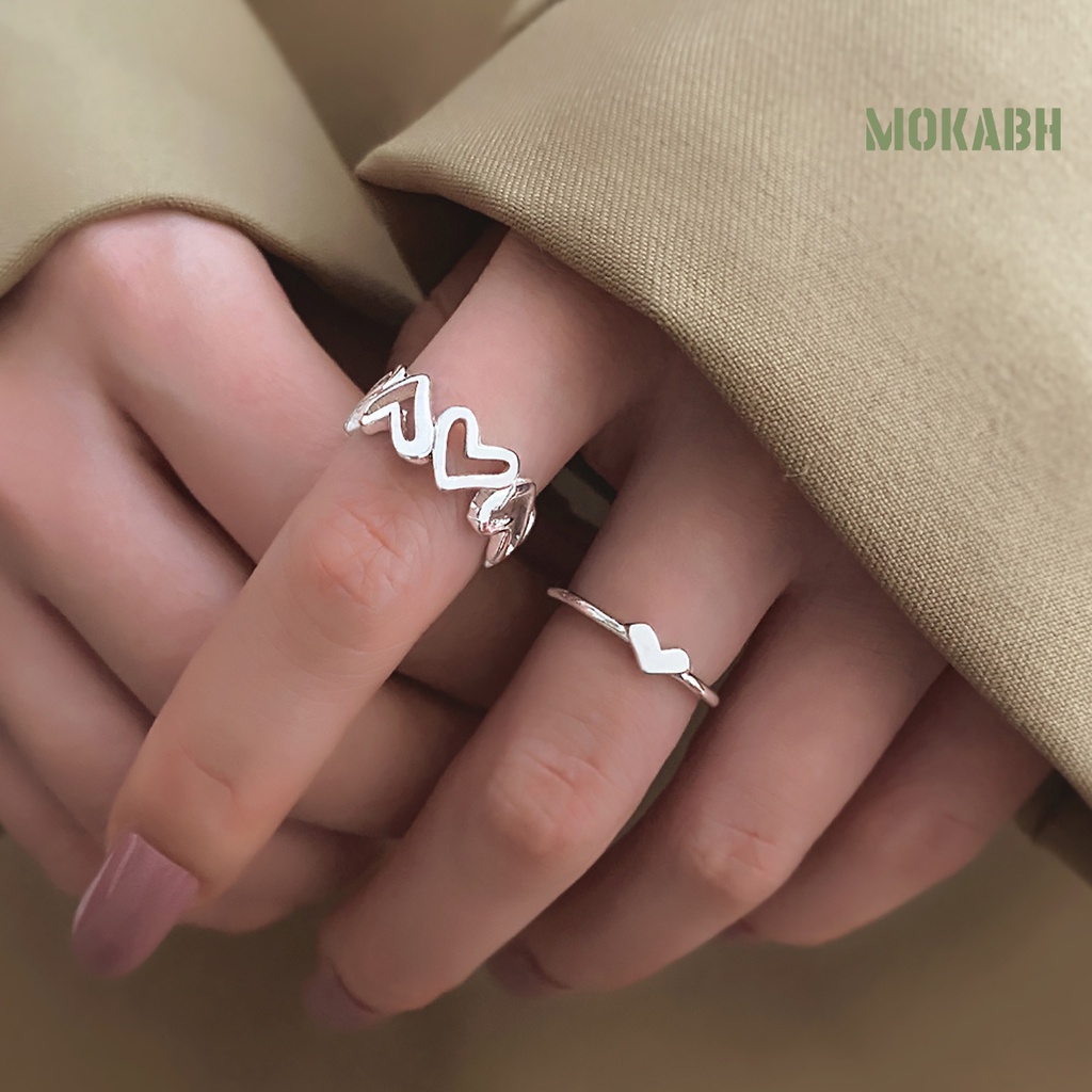 1 Cặp Nhẫn Tròn Màu Trơn Xinh Xắn Dành Cho Nữ