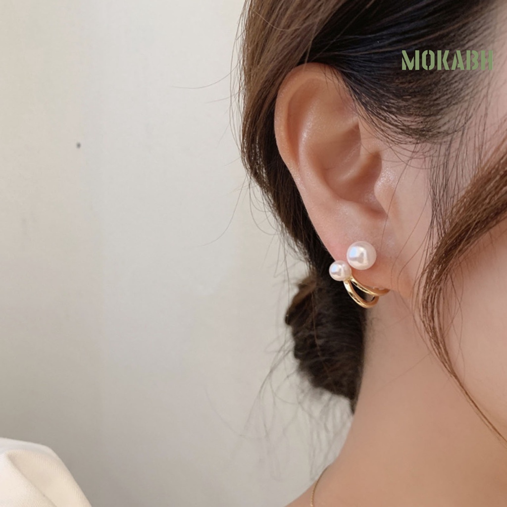 1 Đôi Bông Tai Chống Mài Mòn Bề Mặt Mịn Phong Cách Vintage Dành Cho Cô Dâu