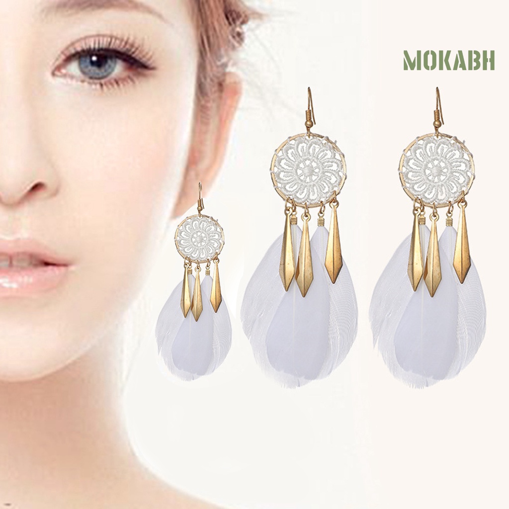 1 Đôi Bông Tai Dáng Dài Thiết Kế Tua Rua Thời Trang Cho Nữ