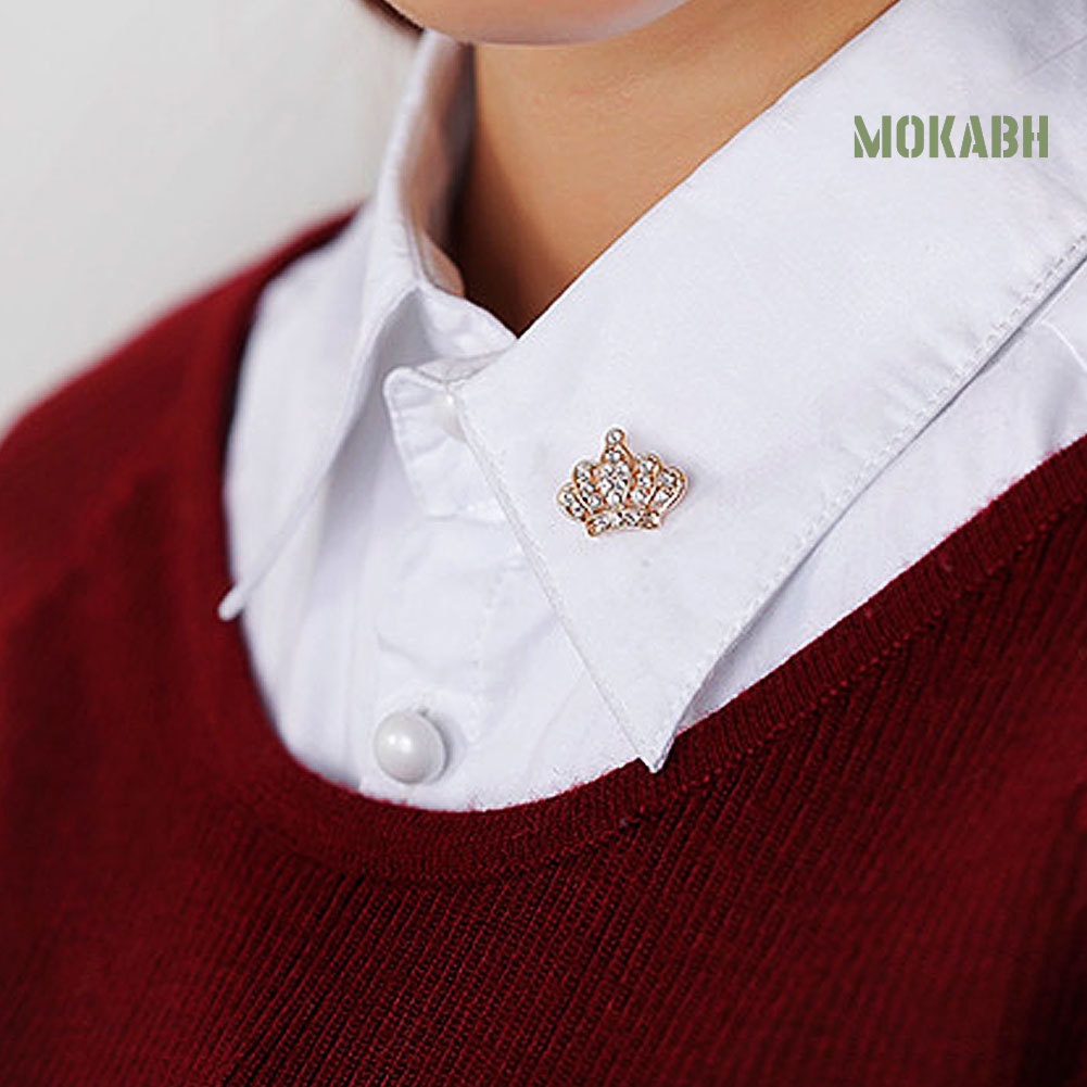 Ghim Cài Áo Hình Vương Miện Đính Đá Thời Trang Cho Nữ