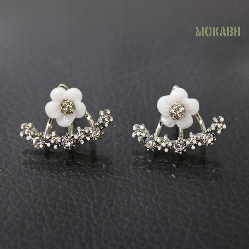 Bông Tai Hình Hoa Cúc Đính Đá Thời Trang Dành Cho Nữ