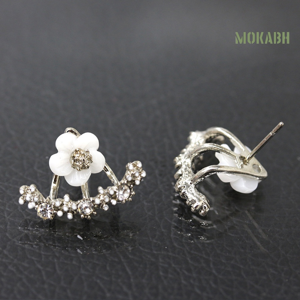 Bông Tai Hình Hoa Cúc Đính Đá Thời Trang Dành Cho Nữ