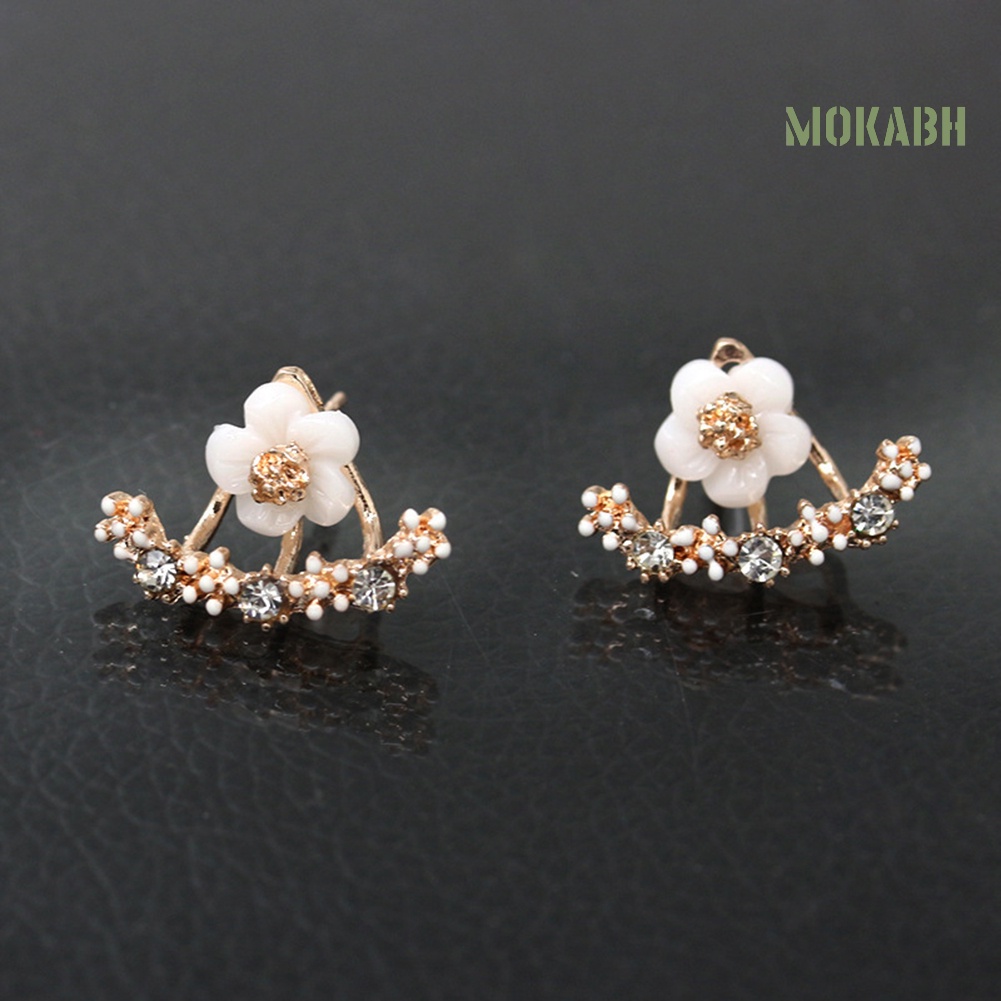 Bông Tai Hình Hoa Cúc Đính Đá Thời Trang Dành Cho Nữ