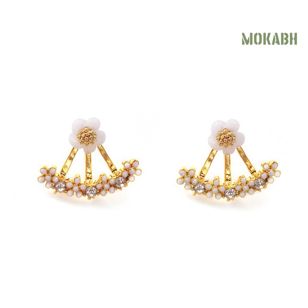 Bông Tai Hình Hoa Cúc Đính Đá Thời Trang Dành Cho Nữ