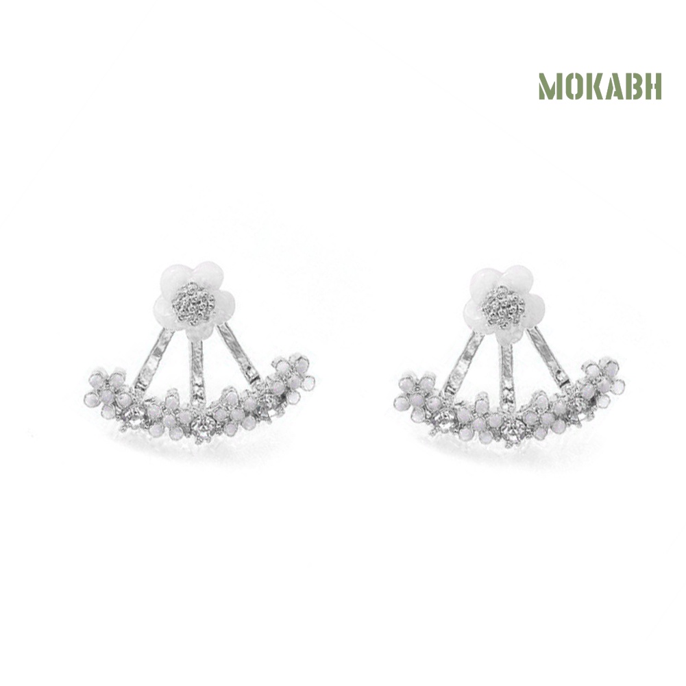 Bông Tai Hình Hoa Cúc Đính Đá Thời Trang Dành Cho Nữ