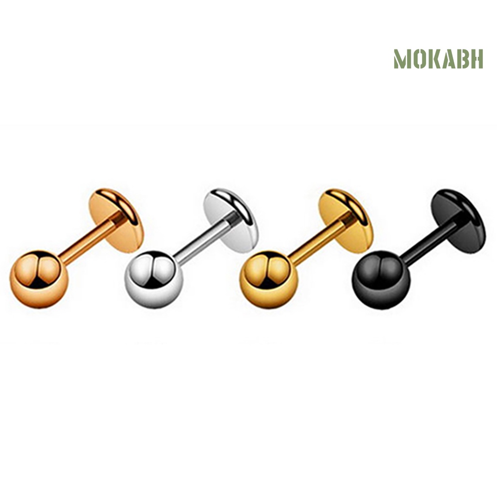 Khuyên Tai Hình Quả Tạ Bằng Thép Titan Đơn Giản Dành Cho Nữ