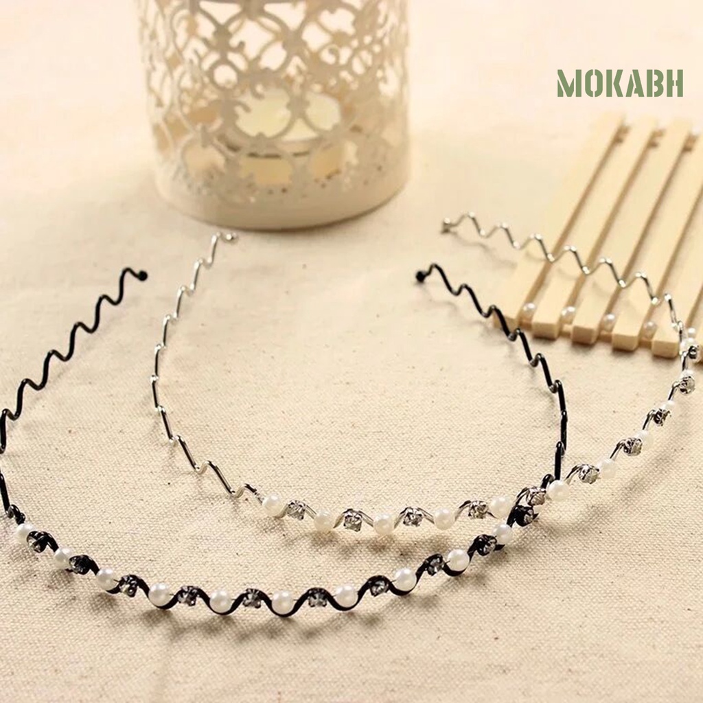 Băng Đô Họa Tiết Gợn Sóng Màu Sáng Dành Cho Tiệc Cưới